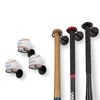 Wallniture Sporta Baseball Holder, Display Stand for Baseball Bat, Ball Storage for Wall, Baseball Bat Holder Set of 4 Black