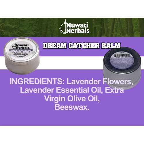 Lavender Balm – Promotes Sleep and Relieves Tension - Nuwati Herbals Dream Catcher Balm for Moisturizing Skincare and Relaxation - Lavender Scent, Natural Fragrance, Made in The USA, 4 Ounces
