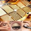Glitter Eyeshadow Palette Makeup Set,10 Colors Shimmer Eyeshadow Palette Gold Eyeshadow Highly Pigmented Long Lasting Waterproof Sweatproof Professional Nude Eyeshadow Palette Make Up Palettes for Women Warm Natural Neutral Smokey Eye Eyeshadow Palette Va