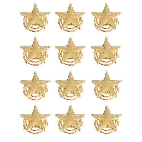 Beetoo 12 Pack Spiral Star Hair Clips Vingate Star Hair Pins, Bridal Twist Hairpin Headpieces for Women Wedding Party (Gold)