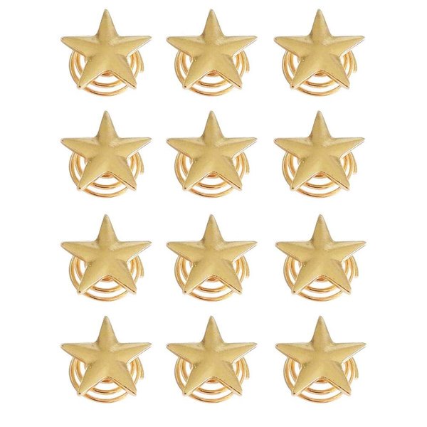 Beetoo 12 Pack Spiral Star Hair Clips Vingate Star Hair Pins, Bridal Twist Hairpin Headpieces for Women Wedding Party (Gold)