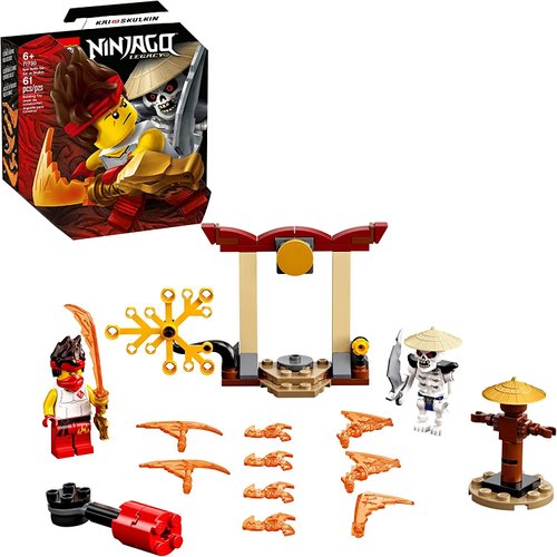 LEGO NINJAGO Epic Battle Set – Kai vs. Skulkin 71730 Building Kit; Ninja Playset Featuring a Spinning Battle Toy, New 2021 (61 Pieces)
