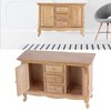 Tnfeeon Wooden Doll House Cabinet, Dollhouse Furniture Decoration Dollhouse Wooden Furniture for Doll House DIY