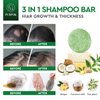 Pubpok Shampoo Bars and Conditioner Set for Hair Growth, Nature Ginger & Tea Tree Shampoo Bar, Coconut Conditioner Solid Soap for Anti Hair Loss