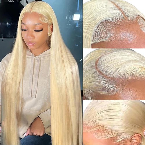 Zorssar 613 Lace Front Wig Human Hair Blonde 13x6 HD Transparent Lace Front Wigs Human Hair 613 HD Straight Lace Frontal Glueless wigs Human Hair Pre Plucked Natural Hairline 150% Density 26inch