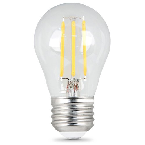 Feit Electric - Decorative Clear Glass Filament LED Dimmable 40W Equivalent Soft White (2700K) Classic A15 Light Bulb, Pack of 2 (BPA1540/827/LED/2)