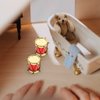 5Pcs Miniature Drum Mini Drum Set Dollhouse Mini Percussion Musical Instrument Model 3D Model Collectible for Home Decor Toy