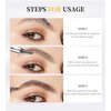 Eyebrow Pencil Magical Upgraded Eye Brow Pencils for Women with 4 Fork Tip for Hair-Like Natural Brows, Last All-Day, Microblading Eyebrow Pen（Black/Brown） (#03 brown)