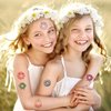 72 Pcs Donut Temporary Tattoos, Birthday Decorations Donut Party Favors for Kids, Doughnut Tattoo Stickers for Kids Boys Girls Classroom School Prizes Carnival