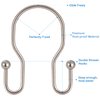 24 Pack Double Shower Curtain Hooks Rings, TENOVEL Double Sided Shower Curtain Hooks Rust Proof for Shower Curtain, Stainless Steel Bathroom Shower Hangers Rings for Shower Rods, Brushed Nickel