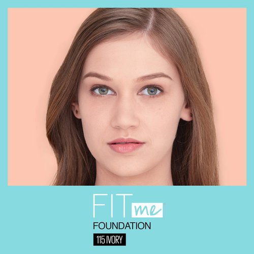 Maybelline Fit Me Matte + Poreless Liquid Foundation Makeup, Ivory, 2 COUNT Oil-Free Foundation