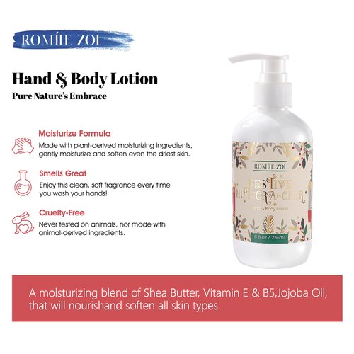 ROMIIE ZOI Christmas Hand & Body Lotion with Moisturizing Shea Butter - The Nutcracker - Infused with The Nutcracker Aroma - 236 ML / 8 FL OZ
