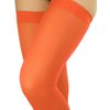Lastclream Women Costume Thigh High Stockings for Girls Over Knee Socks Cosplay Plus Size Velma Costume Adult Hosiery (Orange)
