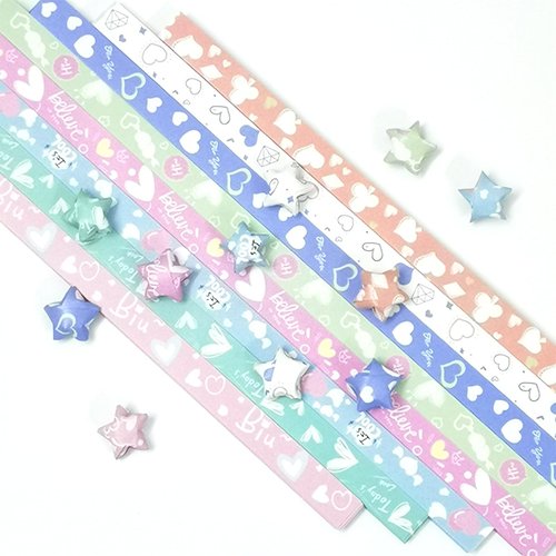 800 Sheets Origami Star Paper Strips, 8 Patterns Decoration Folding Paper for DIY Hand Art Crafts