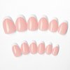 AddFavor French Tip Press on Nails Short Oval Fake Nails, 120pcs White French Tips Nails Press on Medium Almond False Acrylic Nails for Women and Girls