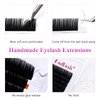 Classic Eyelash Extensions Lash Extension Supplies Matte Dark Black Individual Eyelash Extension Classic Lash Extensions Professional (0.20-C, 18mm)