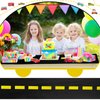 3 Pcs Construction Table Runner Racetrack Floor Ground Construction Tablecloths Road Table Runner for Car Birthday Party Runway Theme Party Construction Party Decor Supplies 10x1.4 ft(Black, Yellow)