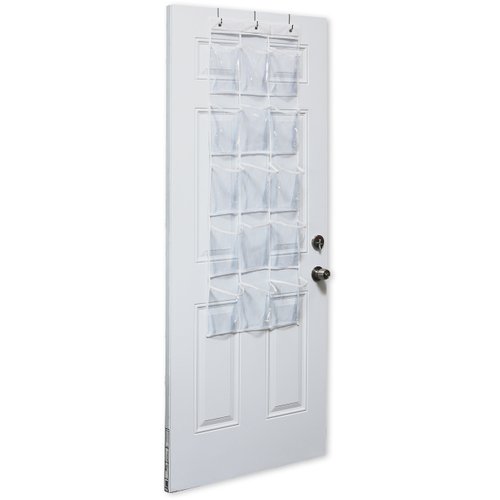 2 Pack - SimpleHouseware Crystal Clear Over The Door Hanging Pantry Organizer (52" x 18")