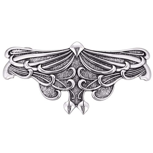 TEAMER Art Nouveau Leaf Hair Clip Metal Barrettes Hair Accessories Styling for Women (Silver)