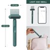 RHOS 2-in-1 Hair Brush Cleaner and Remover Tool - Comb for Removing Hair and Dust, Suitable for Home and Salon Use (1 Pack-Green)