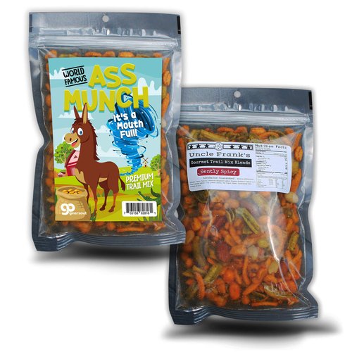 Ass Munch Spicy Trail Mix - Funny Donkey Design - Christmas Gift for Husband - Edible Gifts for Men - Spicy mix, Made in the USA