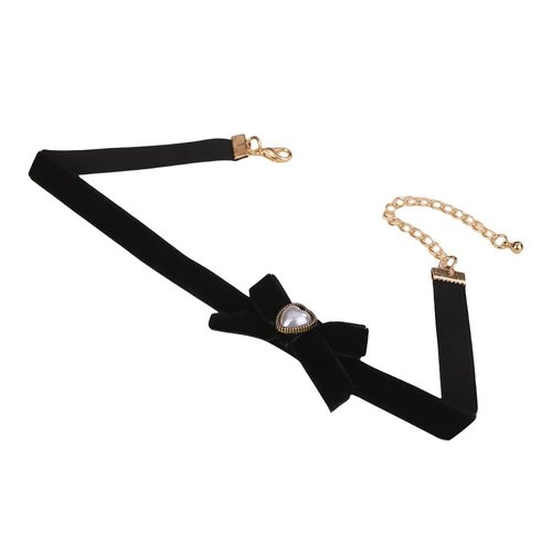 Rumtock Black Thin Velvet Chain Heart Pendant Choker Necklace for Party Jewelry Gothic Necklace (Black Heart)