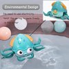 Cartoon Bath Toys Octopus Clockwork Mini Cute Swim Learning to Walk Baby Bathtub Toys Infant Water Land Classic Toy for Children (Octopus Red)