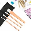 4 PCS Pedicure Knife Set Professional Ingrown Toenail Knife Tools Stainless Steel Nail Knives Cuticle Remover Kit Foot Repair Blade with Storage Bag for Corn Callus Home Beauty Salon - Rose Gold