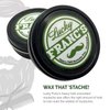 Lucky Franc's Unscented Mustache Wax for Men. Strong Frim Hold Stache Wax For Men's Grooming. All Natural Scent Free Formula With Beeswax And Coconut Oil. USA Made Mustache Styling Wax 2 Ounces