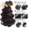QTHAIR 12A Brazilian Virgin Hair Extension Body Wave 3 Bundles 300G 10 12 14inch Brazilian Body Wave Human Hair Weaves Brazilian Hair Bundles Body Wave Virgin Hair Extensions