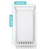 American Baby Company 2 Pack Fitted Crib Sheets 28" x 52", Soft Breathable Neutral 100% Cotton Jersey Sheet, White, for Boys and Girls, Fits Crib and Toddler Bed mattresses