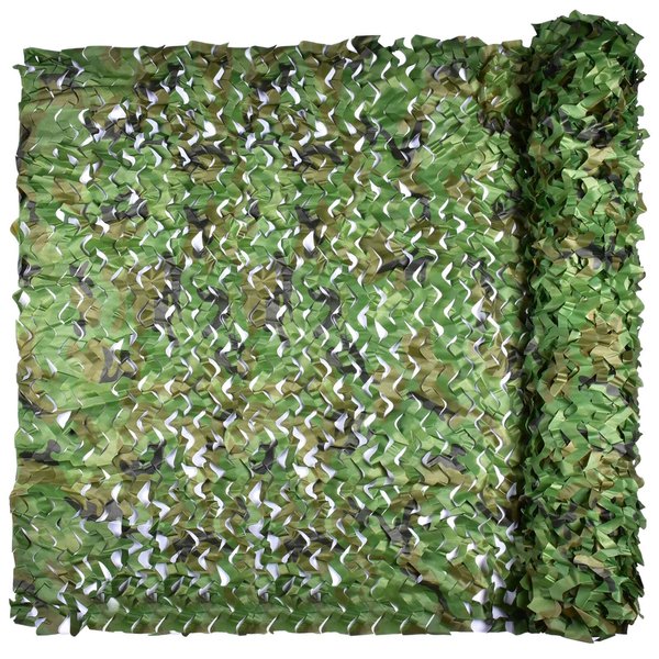 iunio Camo Netting Camouflage Netting, Camo Net Bulk Roll Camouflage Mesh Nets for Hunting Blind Deer Stand Military Party Decorations Sunshade Camping Shooting (4.9ftx3.28ft/1.5x1m, Army Green)