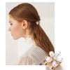 Mini Pearl Hair Barrettes for Women Girls, 10pcs Sweet Artificial Pearl Hair Clips, Flower Pins Clips for Party Wedding Daily