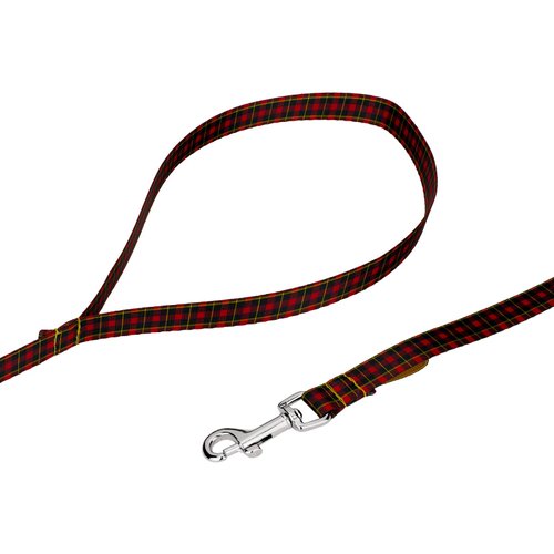 Country Brook Petz - 1/2 Inch Buffalo Plaid Dog Leash - 4 Feet