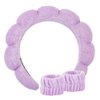 Spa Headband for Washing Face Spa Makeup Headband Bubble headband Skincare Face Make Up headband Non Slip Hair Band for Women Girls Skincare Makeup Remover SPA Headband and Wristband Set Purple