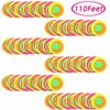 110feet Paper UV Round Neon Garland Neon Streamers Black Light Decorations for Glow Party Supplies and Decorations UV Reactive Neon Party Favors Glow in The Dark Party for Wedding Birthday Banners