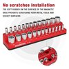 WORKPRO Magnetic Socket Organizer, 1/4-Inch SAE Socket Holder, Socket Trays Holds 26 Pieces Standard Size and Deep Size Sockets(Socket not Included)