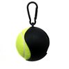 Dog Toy Ball Holder - Leash Attachment, Hands-Free, Pet Toys, Silicone, Lightweight, for All Breeds and Sizes, Fits Standard Tennis Balls - Tennis Ball NOT Included (Black)