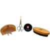 G.B.S Men's Premium Beard Kit, Oval Wood Handle Boar Bristle Brush, Beard Comb, Beard Balm and Nose Hair and Mustache Trimming Scissors