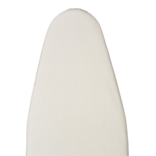 Polder Blunt Nose Ironing Board Cover, Stain Resistant, Water Repellent, 48-51 x 15-17 Inch, 100% Cotton Cover with 8mm Pad and Bungee Cord Binding, Natural