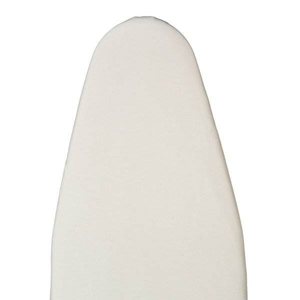 Polder Blunt Nose Ironing Board Cover, Stain Resistant, Water Repellent, 48-51 x 15-17 Inch, 100% Cotton Cover with 8mm Pad and Bungee Cord Binding, Natural