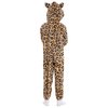 Cat Costume For Kids Cat Noir Costume Girls Onesie Black Cat Costume Child Halloween Cosplay Outfits (Cheetah, Small)
