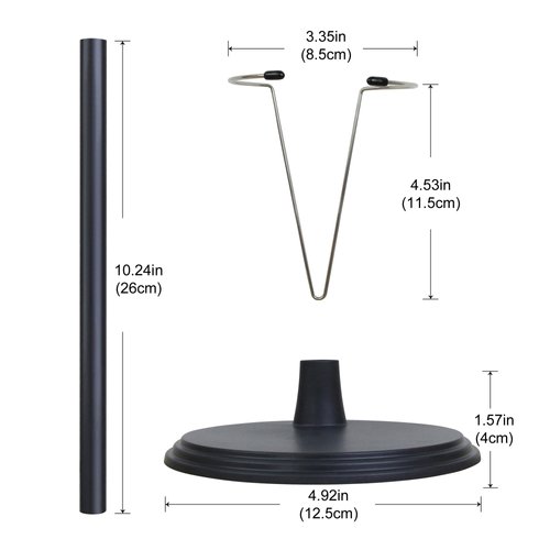 ZITA ELEMENT 2 Pcs Adjustable Doll Stand Holders Base for 14 Inch -18 Inch Doll Accessories - Black