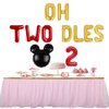 Oh Twodles Birthday Balloons, Red Oh Twodles Balloon Birthday Banner Mickey Mouse Party Supplies Number 2 Balloon for 2nd Second Boy Michkey Mouse Birthday Party Decoration 13PCS Kit of Geloar (Red)