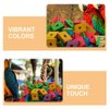 SUPVOX 50pcs Wooden Blocks Bird Chewing Toy, DIY Bird Chewing Toys Colorful Square Wood Pieces Beak Trim Parrot Foot Craft Cage Part Toy Mini Wood Chip Charms
