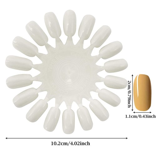 Honbay 20PCS Plastic 18 Tips False Nail Swatches Wheels Nail Art Color Polish Display Wheel for Manicure