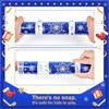 Christmas Crackers, 12 Pack Valentines No Snap Party Favors with Party Hat, Joke & Little Gift Inside for Christmas Thanksgiving Seasonal Holiday Dinner Traditions (Blue and White)