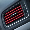 LivTee 20 Pieces Car Air Conditioner Decoration Strip for Vent Outlet, Universal Waterproof Bendable Air Vent Outlet Trim Decoration, Car Interior Accessories (Shiny red)