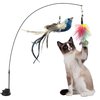 Happy Pets Shop Cat Toy Feather Wand Suction Cup - Interactive cat Toy - Automatic cat Toy - Interactive cat Toys for Indoor Cats - Cat Feather Toy Automatic - Interactive Bird Simulation Cat Toy