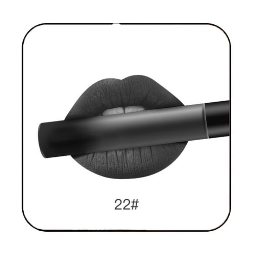 Kilshye Matte Liquid Lipstick Cream Lip Gloss High Pigment Lipsticks Smooth Lipglaze Long Lasting Lips Makeup for Women and Girls Pack of 1 (A- Black 22)